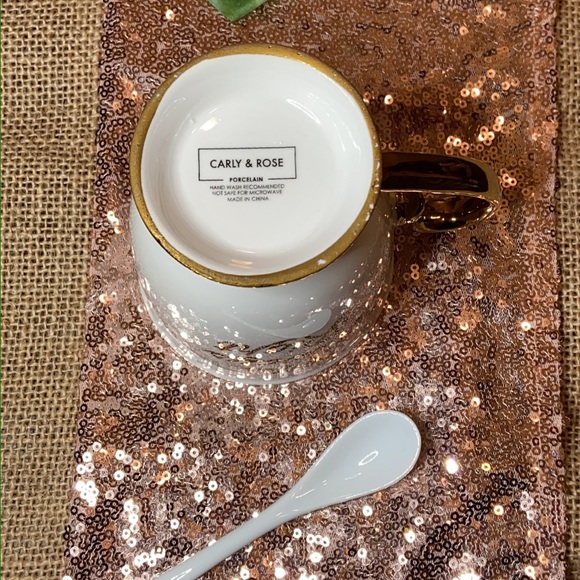 Carly & Rose porcelain tea cup and spoon - Picture 5 of 6